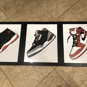 Etsy :: Your place to buy and sell all things handmade Punch Rug, Beast Art, Air Jordan 1 Chicago, White Supreme, Jordan Poster, Sneakerhead Room, Nike Poster, Jordans 1, Sneakers Wallpaper