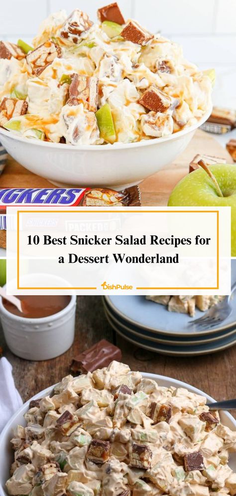 Step into a dessert wonderland with the 10 Best Snicker Salad Recipes! From classic favorites to creative twists, indulge in creamy, crunchy sweetness with every heavenly bite. 🍫🥗🍎 


#DishPulse #SnickerSaladSensation #DessertWonderland #RecipeInspiration #SweetTreats #FoodieFaves #HomemadeGoodness Snickers Fruit Salad, Snicker Salad Recipe, Snickers Salad Recipe, Pickle Pasta Salad Recipe, Snicker Apple Salad, Snickers Salad, Dill Pickle Pasta Salad, Cornbread Casserole Recipe, Cabbage Roll Casserole