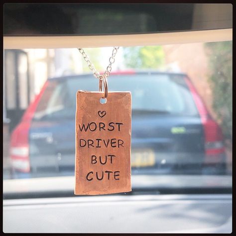 Car Mirror Accessories For Boyfriend, Car Mirror Quotes, Car Accessories For Boyfriend, Funny Car Accessories, Goft Ideas, Small Gifts For Boyfriend, Car Sticker Ideas, Car Charms Rear View Mirror, Shoes Guide