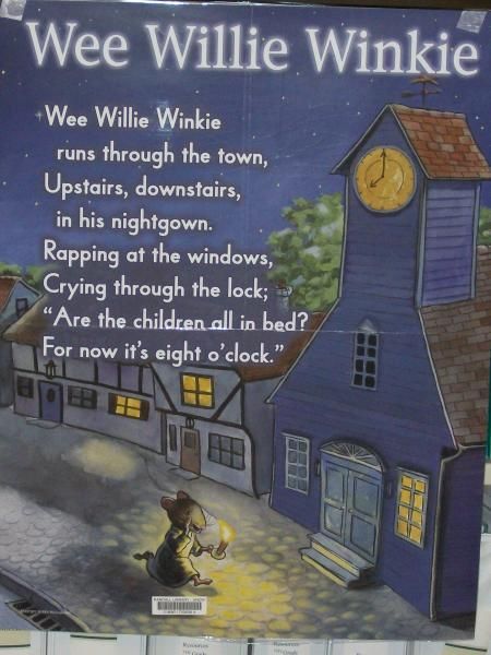 "WEE WILLIE WINKIE". OLD SCOTTISH NURSERY RHYME Drama Classroom, Nursery Ryhmes, Nursery Rhymes Poems, Old Nursery Rhymes, Nursery Rhymes Lyrics, Wee Willie Winkie, Childrens Poems, Kindergarten Songs, Nursery Songs