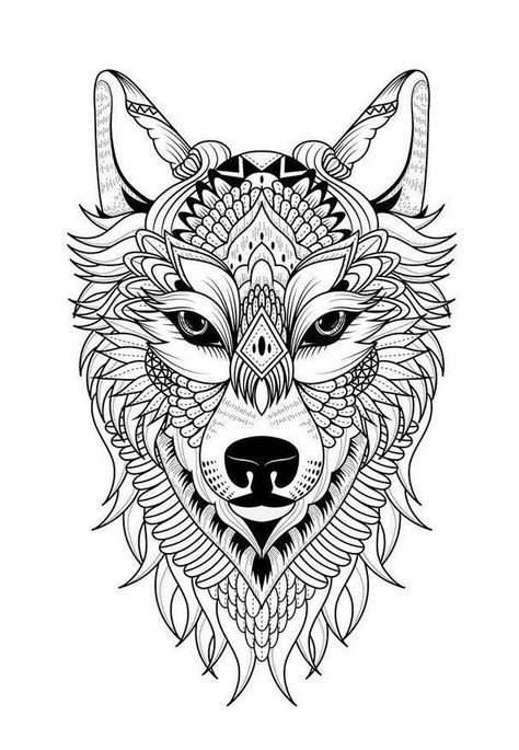 Mandala Wolf, Geometric Wolf Tattoo, Geometric Wolf, Wolf Silhouette, Wolf Tattoo Design, Tatuaje A Color, Mandala Tattoo Design, Wolf Tattoos, Wolf Tattoo