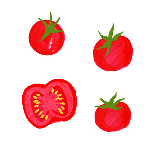 Tomato Illustration Graphics, Veg Drawing, Tomato Doodle, Tomatoes Drawing, Veg Illustration, Cartoon Tomato, Tomato Illustration, Tomato Drawing, Tomato Design