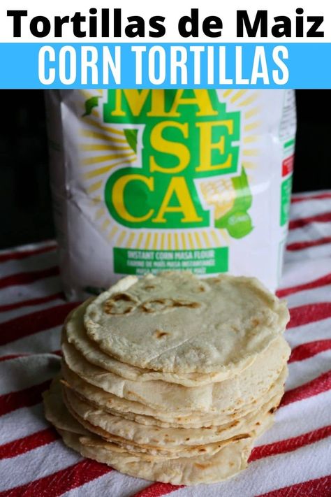 Maseca Tortilla Recipe, Masa Tortilla Recipe, Maseca Recipes, Easy Mexican Corn, Corn Tortilla Recipe, Mexican Tortillas, Masa Recipes, Homemade Tortilla Recipe, Corn Tortilla Recipes