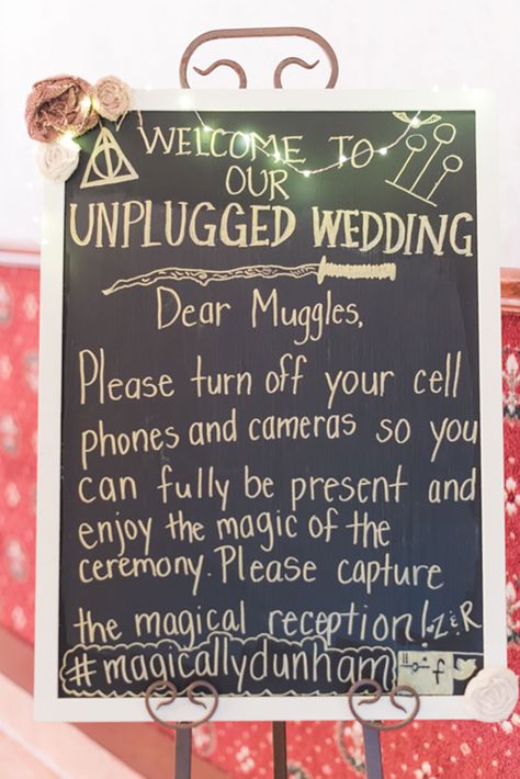 Sort yourself into the houses of this magical Harry Potter wedding | Offbeat Bride Daily Prophet, Harry Potter Wedding Theme, Harry Potter Wedding, Unplugged Wedding, Offbeat Bride, Harry Potter Theme, Wedding Catering, Wedding Wishes, Wedding Vows