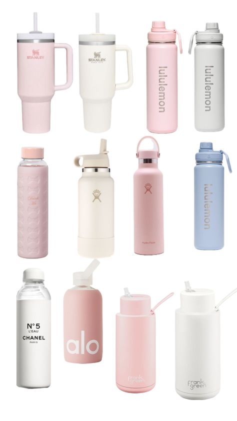 Chanel Inspired Room, Gift Set Packaging, School Water Bottles, Danish Pastel Aesthetic, Trendy Water Bottles, Sephora Skin Care, Cute Water Bottles, Perfect Skin Care Routine, Chanel Inspired