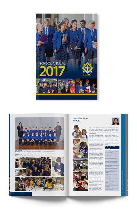 St Luke's Grammar School - 2017 Annual. New design, layout and production. Prospectus Design Layout, School Prospectus Design, Prospectus Design, School Prospectus, Saint Luke, School 2017, Grammar School, Annual Report, Design Layout