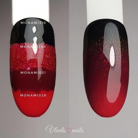 Unghie Sfumate, Nail Art Tutorials, Modern Nails, Nail Art Ombre, Black Nail, Trendy Nail Art, Art Cat, Red Dark, Fabulous Nails