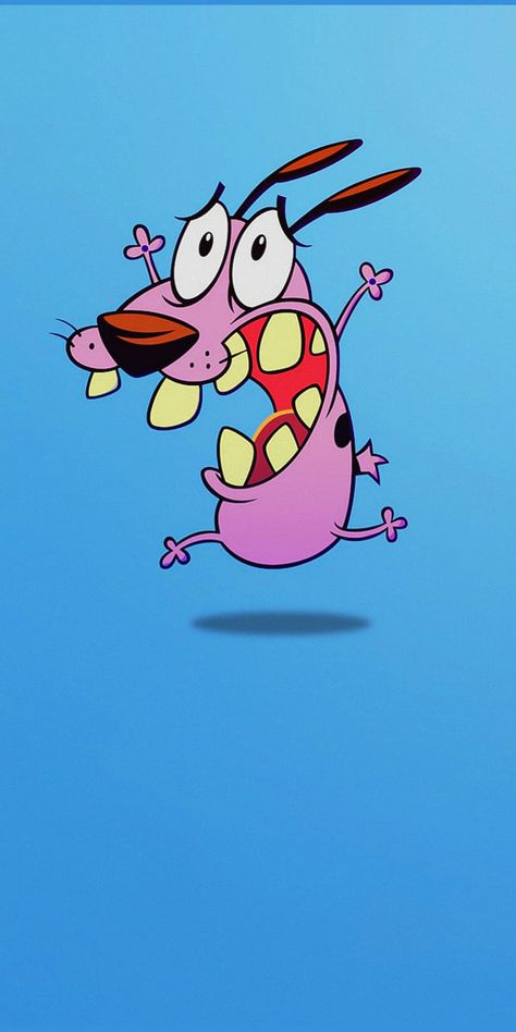 Cartoon Wallpaper Funny, Pink Dog Wallpaper, Cowardly Dog Wallpaper, Memories Wallpaper, Cartoon Childhood, Art Glow, Trippy Cartoon, Courage The Cowardly Dog, Wallpaper Cartoon