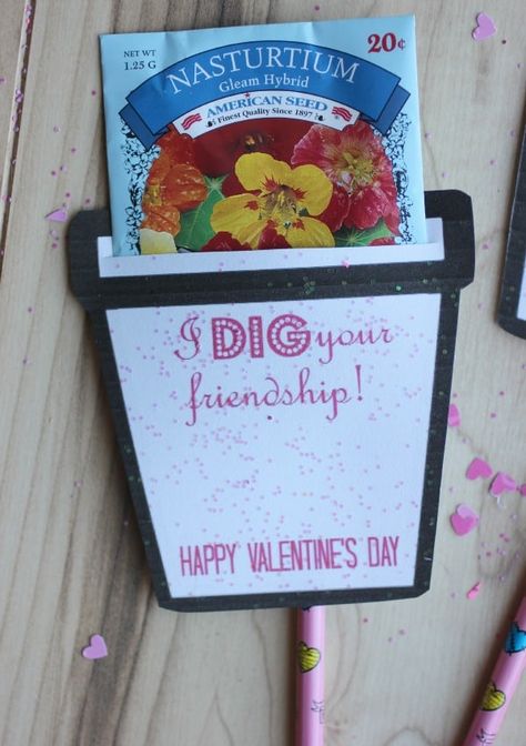 Seed Paper Valentines, Valentines Diy Cards, Seed Paper Diy, Diy Seed Packets, Valentines Origami, House Ideas 2023, Candy Free Valentines, Valentine School, Diy Valentine's Crafts