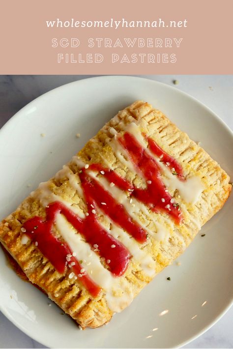 Scd Bread, Sugar Free Pastries, Breakfast Pastry Recipes, Sugar Free Strawberry Jam, Grain Free Breakfast, Strawberry Pop Tart, Sugar Free Jam, Scd Recipes, Specific Carbohydrate Diet