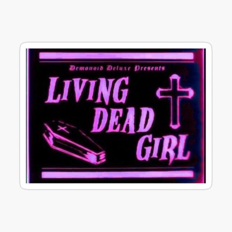 Get my art printed on awesome products. Support me at Redbubble #RBandME: https://www.redbubble.com/i/sticker/Living-Dead-Girl-by-bby-grgyl/134716272.JCQM3?asc=u Living Dead Girl Tattoo, Living Dead Girl, Supernatural Dr, Dead Girl, Abstract Face Art, Abstract Face, Girl Posters, Living Dead, Decorate Notebook