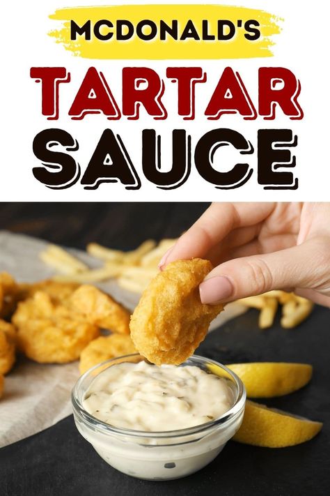 No fish sandwich is complete without a generous helping of McDonald’s tartar sauce! It's a little sweet, kinda savory, and just the right amount of tangy, Mcdonalds Tartar Sauce Recipe, Filet O Fish Recipe, Homemade Tartar Sauce, Homemade Sauce Recipes, Fish Sandwich, Copykat Recipes, Gravy Sauce, Tartar Sauce, Salad Recipes For Dinner