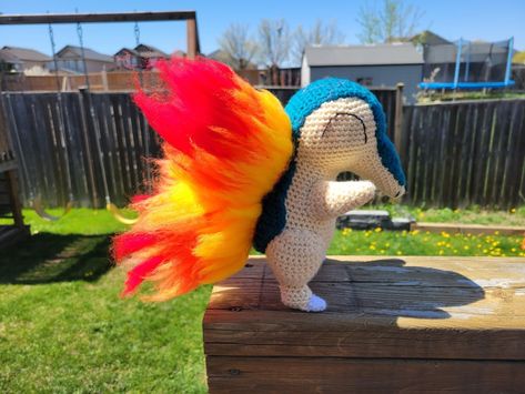 Crochet Pokemon Cyndaquil Pokemon Crochet Pattern, Double Crochet Decrease, Crochet Pokemon, Pokemon Pattern, Childhood Characters, Pokemon Craft, First Pokemon, Crochet Toys Free, Crochet Decrease