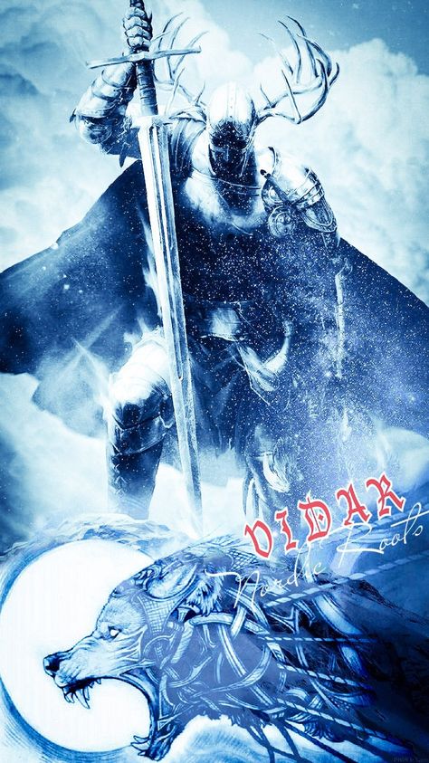 VIDAR ... Vidar Norse Mythology, Viking Warrior, Norse Mythology, Vikings, Darth Vader, Movie Posters, Fictional Characters, Art, Film Posters