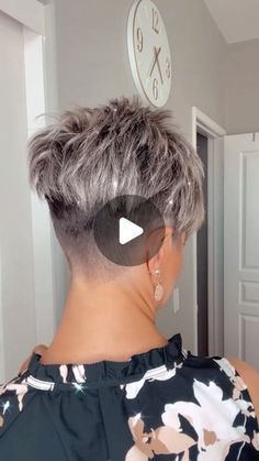 Ash Grey Short Hair, Pixie Shaved Sides, Edgy Pixie Cuts Shaved Sides, Sassy Pixie Haircut, Short Spiky Hair, Short Gray Hair, Funky Haircuts, Short Messy Haircuts, Grey Hair And Makeup