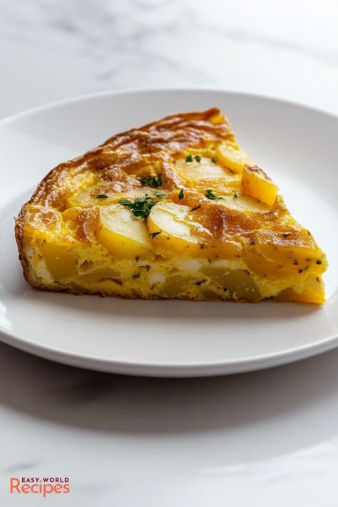 Discover how to make a classic Italian Frittata di Patate (Potato Frittata), a delicious and versatile dish perfect for breakfast, lunch, or dinner. This easy recipe uses simple ingredients like potatoes, eggs, and cheese for a hearty meal. Egg Potato Recipes, Potato Egg Quiche, Potato Breakfast Ideas, Frittata With Potatoes, Egg And Potato Recipes, Potato And Egg Frittata, Potato And Eggs, Potato Crust Frittata, Italian Potato Frittata