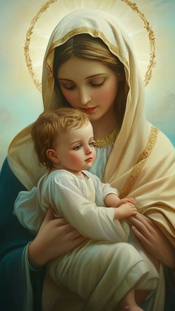 Catholic Saints Images, Our Lady Of Immaculate Conception, Mother Mary Pictures, Holly Pictures, Jesus Mother, Christmas Card Pictures, Mother Mary Images, Images Of Mary, Jesus And Mary Pictures