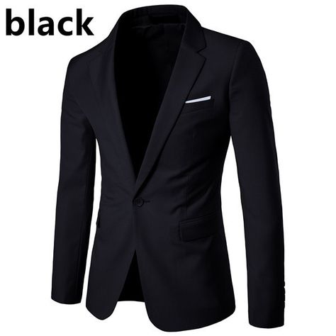 Mens Black Suit, Japanese Fashion Trends, Blazer Casual, Slim Fit Blazer, Men Jackets, Mens Fashion Edgy, Mens Suit Jacket, Tuxedo Blazer, Classic Suit