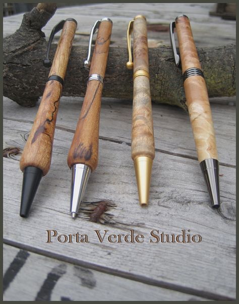 Hometalk :: MY CUSTOM TURNED PENS - DO THEY NEED STAIN? Pen Turning Projects, Wooden Pens Handmade, Pen Turners, Pen Stationary, Wood Turning Pens, Pen Stain, Make Chalk Paint, Fountain Pens Calligraphy, Pen Turning