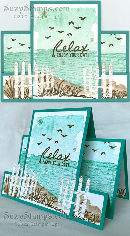 Stampin Up Gentle Waves, Beach Scene Cards Stamps, Stampin Up Masculine Birthday Cards 2022, Flowing Fountain Stampin Up Cards, Stampin Up Oceanfront Stamp Set Cards, Stampin Up Step Cards, Stampin Up On The Horizon Cards, Ocean Front Stampin Up Cards, On The Horizon Stampin Up Cards