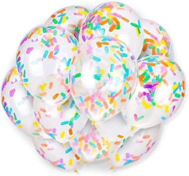 Amazon.com: Party Balloon Sprinkles Confetti Balloon Pack - Ice Cream Sprinkle Balloons.(24PCS) : Home & Kitchen Balloon Sprinkles, Sprinkle Balloons, 40th Party Decorations, Donut Party Supplies, Ice Cream Balloons, Luau Party Decorations, Ice Cream Sprinkles, Sprinkle Party, Ice Cream Birthday Party