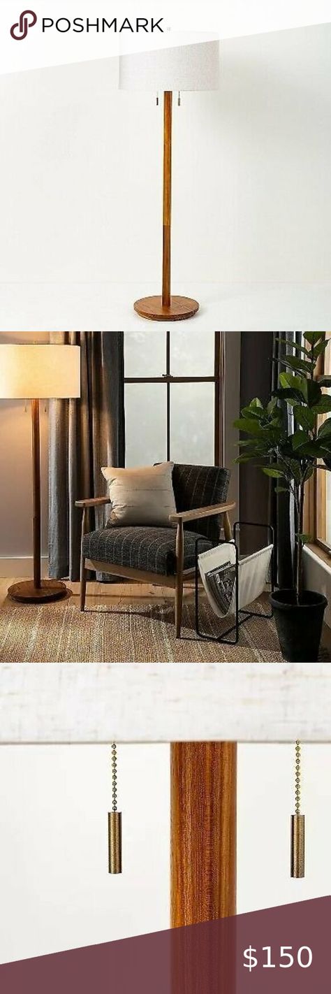 Hearth & Hand Magnolia Dark Wood Floor Lamp (Includes LED Light Bulbs) - Target Dark Wood Floor, Wood Floor Lamp, Dark Wood Floors, Hearth And Hand, Led Light Bulbs, Dark Wood, Light Bulbs, Magnolia, Led Light