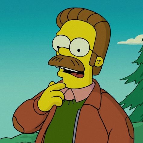 the simpsons ned flanders aesthetic icons Hear Me Out Cake Characters Weird, Ned Flanders Fanart, Weird Hear Me Out Characters, Flanders Simpsons, Ned Flanders, Beauty Rituals, The Simpson, I Want Him, Smash Cake