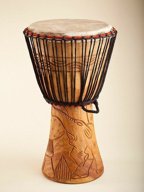 African Instruments, African Toys, Heritage Decor, Drum Craft, Djembe Drum, Carved Elephant, Bongo Drums, Nigerian Culture, Africa Art Design