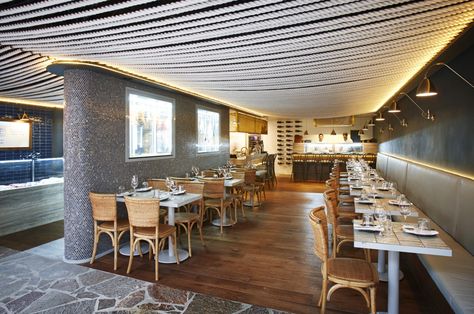 The best cafe, restaurant and bar interiors of 2015: TomMarkHenry for Bondi's Best, NSW Low Ceiling Cafe, Low Ceiling Restaurant, Restaurant Lighting Design, Restaurant Trends, Bar Design Awards, Australian Interior Design, Interior Design Awards, Restaurant Lighting, Bar Interior