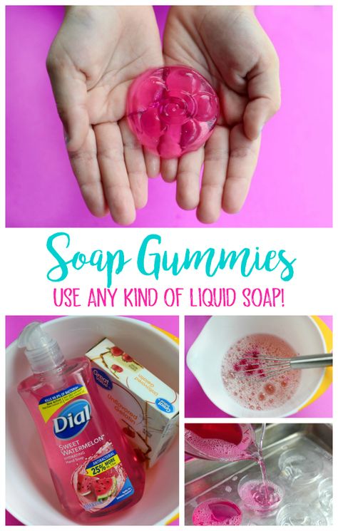 Diy Jelly, Savon Diy, Jelly Soap, Săpunuri Handmade, Ge Bort, Project For Kids, Puffy Paint, Homemade Soap Recipes, Kraf Diy