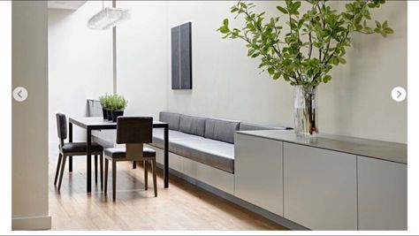 Modern Banquette Seating, Modern Banquette, Michael Reeves, Banquette Seating In Kitchen, Wall Bench, Kitchen Banquette, Built In Cupboards, Banquette Seating, Kitchen Benches