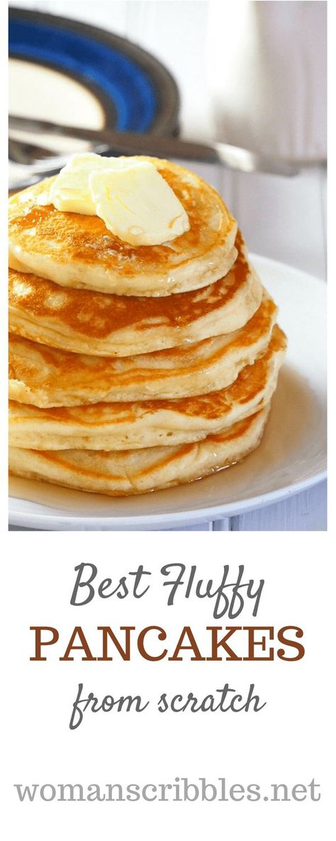 Pancakes breakfast coming up? This is the fool-proof recipe for the ultimate fluffy pancakes that will delight everyone with its light and soft crumbs. #pancakes #breakfast Best Fluffy Pancakes, Pancakes Simple, Easy Pancakes, Kids Pancakes, Pancakes Pancakes, Pancakes Breakfast, Pancakes From Scratch, Fluffy Pancakes, Breakfast Pancakes