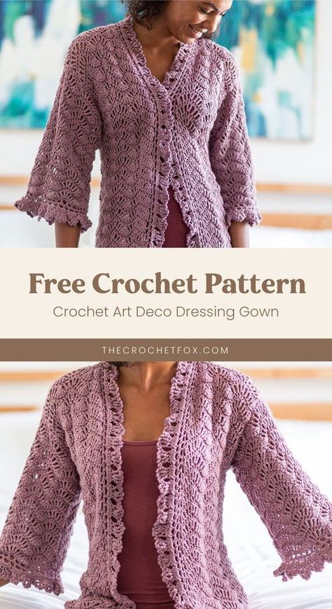 Lacey Cardigan Crochet Pattern Free, Crochet Gown Pattern Free, Crochet Night Dress, Crochet Dressing Gown, Crochet Lace Cardigan Pattern Free, Crochet Bolero Free Pattern For Women, Crochet Lace Top Pattern Free, Free Crochet Sweater Patterns For Women, Crochet Lace Cardigan