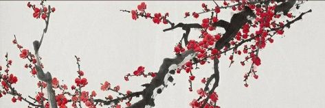 Red Wallpaper Horizontal, Red And White Discord Banner, Notion Aesthetic Cover, Japan Header, Japan Banner, Tumblr Banner, Red Cherry Blossom, Banner Drawing, Japan Flag