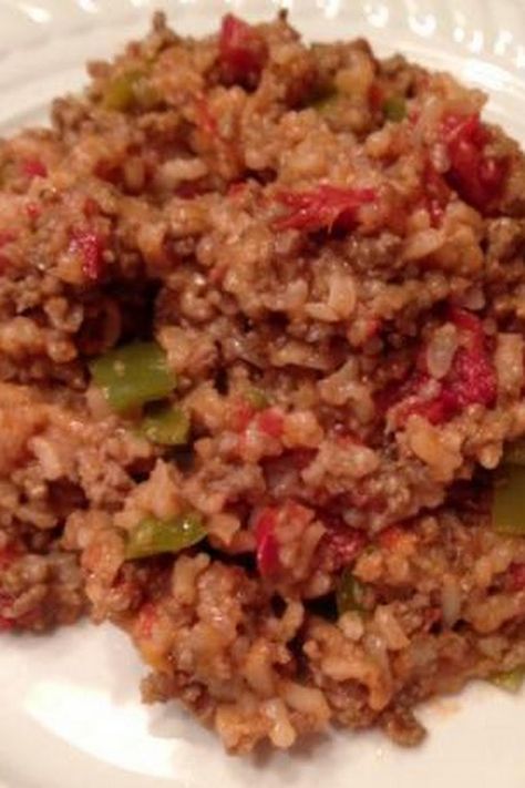 Texas Rice, Texas Hash, Rice And Beef, Hash Recipe, Just A Pinch Recipes, Just A Pinch, Ground Beef, Texas, Rice