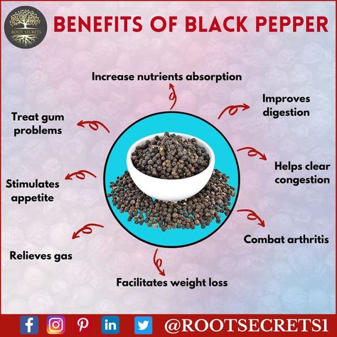 HEALTH BENEFITS OF BLACK PEPPER Black Pepper Tea Benefits, Health Benefits Of Black Pepper, Black Pepper Benefits Health, Black Pepper Benefits, Benefits Of Black Pepper, Pepper Benefits, Proteolytic Enzymes, Clean Colon, Relieve Gas