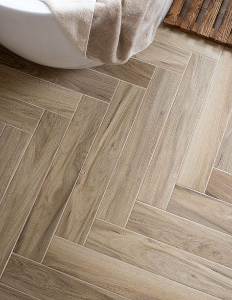 Wood Effect Floor Tiles, Wood Effect Porcelain Tiles, Wooden Floor Tiles, Vinyl Flooring Bathroom, Herringbone Wood, Wood Tile Floors, Wood Effect Tiles, Wooden Tile, Border Tiles