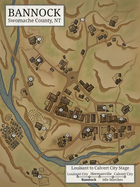 Dnd Western Map, Desert Town Battlemap, Fantasy Wild West Town, Wild West Town Map, West Map, D&d Tavern Map, Western Town Map, Western Games, Old West Town