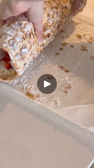 74K views · 406 reactions | MERINGUE ROLL WITH VANILLA CREAM AND
STRAWBERRIES
MERINGUE:
•
• 6 egg whites
• 250 g of sugar
⚫ a pinch of salt
• 1 tablespoon of apple cider vinegar
• 1 tablespoon of cornstarch
• 100 g of sliced almonds
VANILLA CREAM:
• 2 vanilla pudding powders
•
3-4 tablespoons of sugar
• 500 ml of milk
⚫ 100 g of butter
ADDITIONAL:
• 200 ml of whipped cream ⚫ 500 g of strawberries
⚫ powdered sugar
PREPARATION:
1. Beat the egg whites and sugar until stiff peaks form, ensuring the sugar is fully dissolved. Add the salt. Preheat the oven to 160°C (320°F).
2. Add the vinegar and cornstarch, and gently mix until combined.
3. Line a baking tray with parchment paper. Spread the meringue mixture evenly and smooth it out. 4. Generously sprinkle with sliced almonds. Bake for about 20 Meringue Roll, Strawberry Meringue, Cream And Strawberries, Strawberry Powder, Baking Tray, Vanilla Pudding, Vanilla Cream, Sliced Almonds, Pinch Of Salt