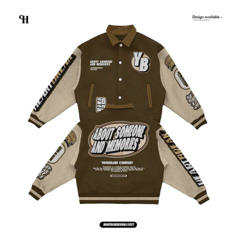 UHUY. (@heartache.dsg) | Instagram Varsity Jacket Design, Senior Class Shirts, Varsity Design, Rhino Logo, Looks Hip Hop, Jacket Drawing, Apparel Design Inspiration, Typeface Logo, Nascar Jacket