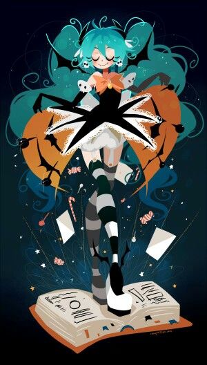 Mikuween Hatsune Miku Halloween Wallpaper, Halloween Hatsune Miku, Halloween Vocaloid, Halloween Miku, Miku Hatsune Vocaloid, Vocaloid Characters, Miku Hatsune, Halloween Wallpaper, Hatsune Miku