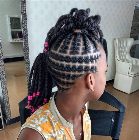 Hairstyle For Children, Lemonade Braids For Kids, African Hairstyles For Kids, Wool Braids, Kids Style Hair, Lemonade Braids, Kids Braids, Lil Girl Hairstyles, Kid Braid Styles