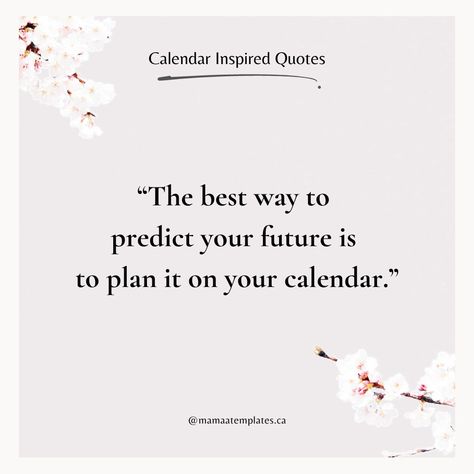 Plan your future today! What’s one future goal you’re working on? #FuturePlanning #PredictYourFuture #CalendarGoals #PlanAhead #MamaATemplates Plan Your Future, Instagram Plan, Todo List, Future Goals, Future Plans, Planning Ahead, Inspirational Quotes, How To Plan, Quotes