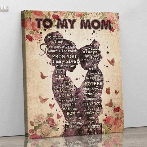 To My Mom So Much Of Me 1st Mothers Day Gifts Canvas Art For Mothers Day, Mom Daughter Painting Ideas, Painting For Mom From Daughter Canvases, Paintings For Mothers Day Canvases, Mother Daughter Painting Canvases, Mother Daughter Art Sketch, Mothers Day Painting Ideas Canvases Mom, Mothers Day Drawings Art Paintings, Mother Daughter Painting Ideas