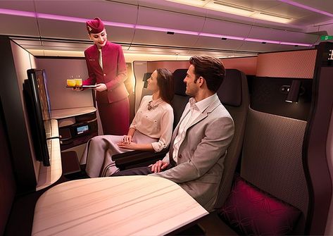 Business Class Travel, Business Class Flights, Airline Seats, Business Class Flight, First Class Flights, Fly Girls, Best Airlines, Travel Business, Qatar Airways