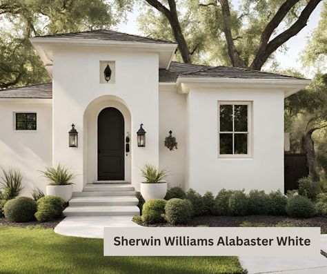 Top Stucco Colors For Homes Exterior Stucco House Colors, Stucco Exterior Colors, Stucco House Colors, White Stucco House, Outdoor Paint Colors, Stucco Paint, Spanish Exterior, Stucco House, Stucco Colors