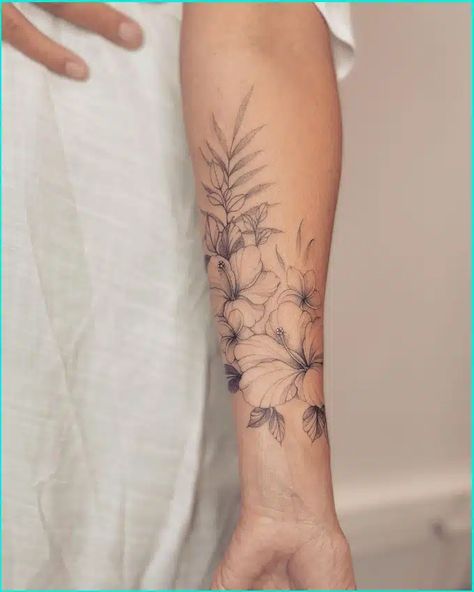 Top 72+ Meaningful Hawaiian Tattoos With Perfect Placement Hawaii Flower Tattoos, Plumeria Flower Tattoos, Orchid Flower Tattoos, Tropical Flower Tattoos, Hawaiian Flower Tattoos, Hawaiian Tattoos, Plumeria Tattoo, Hibiscus Flower Tattoos, Tropical Tattoo