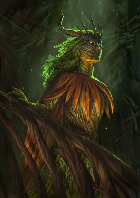 Fantasy Forest, Forest Theme, Forest Creatures, Fantasy Races, Fantasy Concept Art, High Fantasy, Ethereal Art, Creature Concept, Green Art