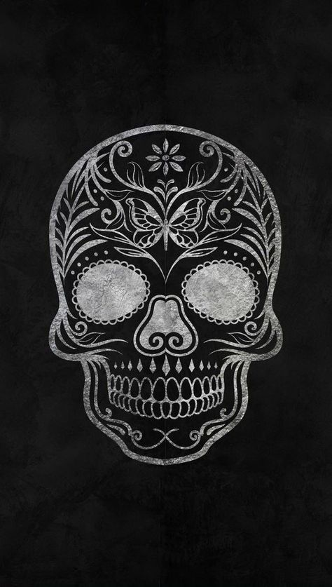 Mexican Skull Art, Calaveras Art, Black Skulls Wallpaper, Sugar Skull Artwork, Skull Hand Tattoo, Tattoo Lettering Design, Skull Coloring Pages, Red And Black Wallpaper, Mexican Skull