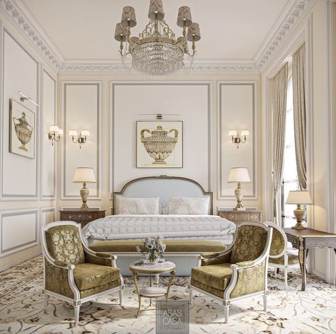 Elegant Bedroom Ideas, Classical Bedroom, Classic Bedroom Decor, French Style Bedroom, Modern Bed Set, Interior Design Programs, Condo Interior, Classy Bedroom, Traditional Interior Design